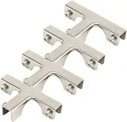 COSMEVIVI 4Pcs Clamps Steel Connectors for Glass Panels Versatile Bracket for Glass Shelves and Railings and Easy to Install Glass Clips
