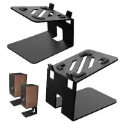 "JiffyPoint Desktop Speaker Stands, Metal Bookshelf Speaker Stands with Vibra...