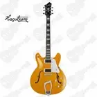 HAGSTROM SUVIKDDL HOLLOW BODY SUPER VIKING GUITAR IN DANDY DANDELION w/ CASE