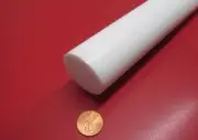 Teflon PTFE Virgin White Rod 1 3/8" (1.375) Diameter x 24" Long, Extruded