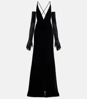 [Costarellos] Costarellos Velvet gown AU 16 black