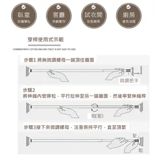 [特價]【三房兩廳】日式開運棉麻風水門簾 美式花園A 一片式 85x180cm