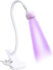 UV Nail Lamp | Clamp- UV Gooseneck Lamp for Gel Nails - Nail Accessories, Manicure Dryer, Small Portable UV Lamp for Home Salon, Fast and Even Curing