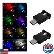 DXNQ 2PCS USB Type C LED Ambient Light, 8 Colors RGB Dynamic Atmosphere Lamp