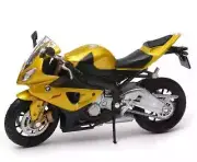 BMW S 1000 RR Germany Sports Motorcycle Bike Model Toy Yellow Diecast 1:18 Welly
