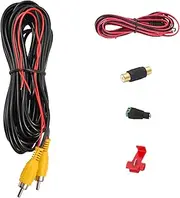 DALLUX Backup Camera RCA Video Cable,CAR Reverse Rear View Parking Camera Video Cable with DC Power Cable & RCA Connector, DC Power Adapter, Cable Clip (33FT/10 Meters)