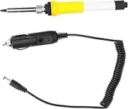 Fasient 12V 60W Portable Car Soldering Iron, Chisel Style with Cigarette Lighter Plug, Ideal for Electronics, Jewelry Making, and Automotive Repairs