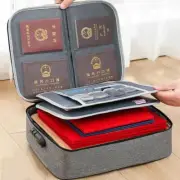 Large Fireproof Document Box with Lock File Storage Waterproof Safe Bag New