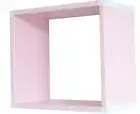 Floating Cube Shelves,Bedroom Wall Cubby Organizer Shelf, White Floating