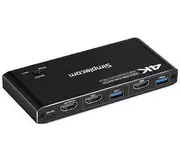 2-Port 4K KVM Switch USB Devices & HDMI One Display Between Two Computers