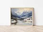 [Namly Design] Poster - Snowy Mountain Landscape