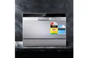 Devanti 6 Place Settings Benchtop Dishwasher Sliver
