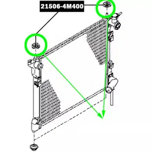 日產 X-Trail T30 T31 T32 Rogue S35 NSB-048 支架安裝支架 10pcs 散熱器安裝支