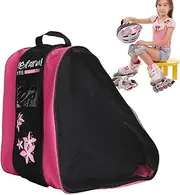 Skating Shoes Bag | Inline Skating Boots Carry Bag with Handle | Kids Adults Skates Bag with Three Compartments for Training Ground, Ski Resort, Skating Rinks