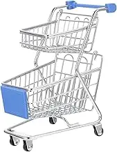 BCOATH Mini Shopping Cart Model Storage Cart for Organizing Desk Items Multifunctional Hand Trolley Design for Pencils Cosmetics More