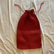 Red Burlap Bags with Drawstring - Burlap Pouch Sack 12" x 20" Qty 14