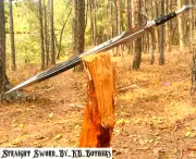 Custom & Handmade Carbon Steel Blade Straight LONG Sword-Full Tang-36-inches.