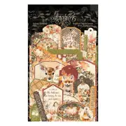 Graphic 45 Autumn Greetings Chipboard Tags & Frames Embellishments Die Cuts