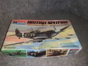 Vintage Monogram British Spitfire 1/48 Scale Plane Model Kit #5208