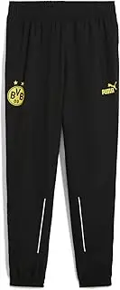 779109 BVB ftblARCHIVE Soccer Football European Club Team Long Pants, Mesh Back, 25 Spring Summer Colors Puma Black/Faster Yellow (02), M