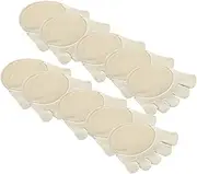 [Generic] XYWHPGV Unisex No Show Yoga Heelless Half Toe Socks 5 Pairs Beige-2(001c9 14ca4 2b894 50029 a69f5 31ff1