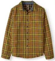 Wonder Nation Boys Long Sleeve Woven Button Shirt XXL 18 Trailblazer Brown