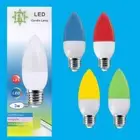 10x 3W LED Coloured ES E27 Candle Light Bulb Lamp Red Yellow Green Blue, 85-265V