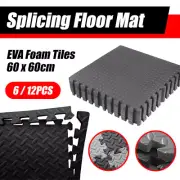 6/12x Interlocking Heavy Duty EVA Foam Gym Flooring Mat Floor Mats Tiles 60x60cm