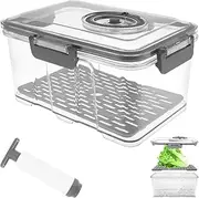 Bread Box for Kitchen Countertop, Time Recording Bread Storage Container with Pump, Air Tightness Bread Keeper for Homemade Bread, Bread Loaf Keeper for Toast Bagel
