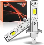 APMAT H1 LED Bulbs 12000LM 500% Brighter 6500K White Light, 1:1 Mini Size H1 Fog Lights with 16 Upgraded Chips, Wireless Plug and Play, Pack of 2