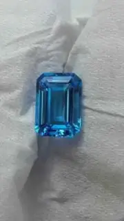3Ct Dazzling Emerald Cut Lab Stone Diamond IGI Certified VS1 Stone Blue Color