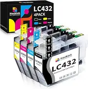 Hookink LC432 LC-432 Ink Cartridges Compatible for Brother LC432 Ink Cartridges 4-Pack for Brother MFC-J6940DW MFC-J5340DW MFC-J5740DW MFC-J6540DW MFC-J6740DW, B/C/M/Y