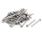 M3.5x40mm 304 Stainless Steel Phillips Round Pan Head Self Tapping Screws 50pcs