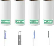 3 inch Travel Lint Roller Refills Compatible with Scotch-Brite Mini Lint Roller Replacement Refills 4 Rolls and 40 Sheets Per Roll Total 160 Sheets Extra Sticky Easy Peel