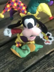 Disney Goofy Jester Mini Bean Bag Plush Toy Mouseketoys Theme Park Exclusive Vtg