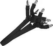 Abaodam 2pcs Sheet Anti-Skid Clip Clips Quilt Bedding Accessories Mattress Straps Adjustable Fasteners Elastic Bed Fasteners Bed Accessories Bedsheet Fastener Clip Suspenders Black Ribbon