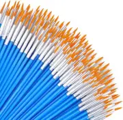AROIC Small Paint Brushes Bulk,130pcs Nylon Hair Round Detail 130Fine, Blue