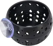 Betta Fish Lounge, Fish Tank Decoration, Betta Fish Shelter House, Aquarium Fish Lounge Cave with Suction Cup, Betta Fish Tank Accessories for Small Fish Shrimp (Black)