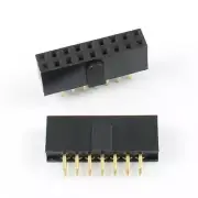 20Pcs 2.54mm Pitch 2x7 14 Pin Female Header Strip Connector Polarizing Key Wide