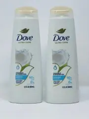 2 Dove Ultra Care Coconut & Hydration Shampoo for Dry Hair 12 fl oz / 355 mL New
