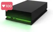 Seagate Xbox Game Drive Hub Portable External Hard Disk Drive, 8TB Black RGB LED