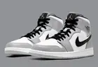 Nike Air Jordan 1 Mid Lt Smoke Grey White Black 554724-092 Men’s NEW Size 10