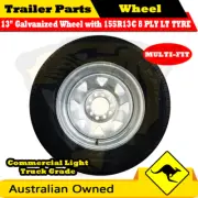 155R13C 8 PLY 13 inch Sunraysia Wheel Rim & Tyre Package (Multi-fit Rim) Trailer