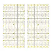 2pcs Patchwork Ruler 30x15cm Acrylic Quilting Ruler with Double Color Grid Lines