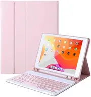 IPad Keyboard Case,Empty room Wireless Keyboard with 9.7 Inch IPad Case,for 2018 Gen 6th iPad, 2017 Gen 5th iPad, 2016 iPad Pro,iPad air/iPad air2,Wireless Keyboard&Build-in Pencil Holder Case,Pink