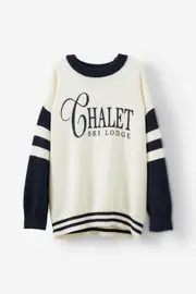 [Cotton On Kids] Cotton On Kids - Blake Knit Crew - Dark vanilla/squid ink chalet 3-4 DARK VANILLA/SQUID INK CHALET