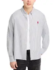 Ami Classic Logo Button Down Shirt