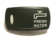 Carling Fresh Water White Lighted Rocker Switch Cover Black