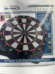 HALEX 'Meteor' 8 Player LCD Electronic Dartboard Inc. 6 Soft-Tip Darts 21 Games