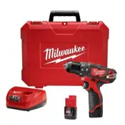 Milwaukee Hammer Drill/Driver Kit Cordless M12 12-Volt Lithium-Ion 3/8 inch New
